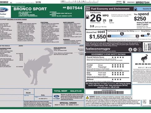 Certified 2021 Ford Bronco Sport Big Bend w/ Big Bend Package (96B) AWD/4WD image 26