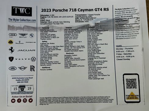 Used 2023 Porsche 718 Cayman GT4 RS RWD image 41