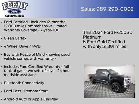 Used 2024 Ford F250 Platinum w/ FX4 Off-Road Package AWD/4WD image 5