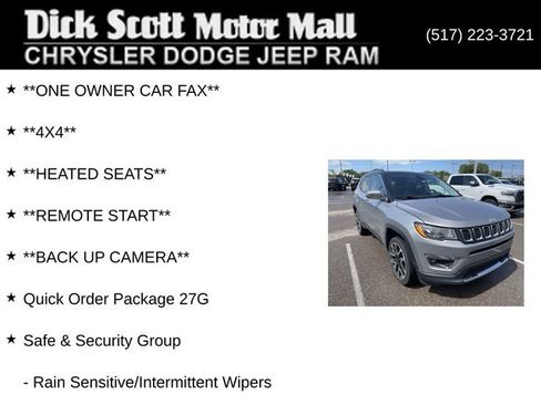 Used 2018 Jeep Compass Limited w/ Safe & Security Group AWD/4WD image 3