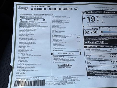 New 2025 Jeep Wagoneer L Series II w/ Premium Group I image 38