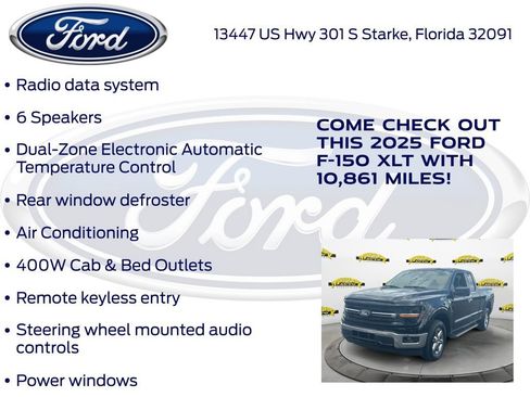 Certified 2025 Ford F150 XLT w/ Equipment Group 301A Standard RWD image 27