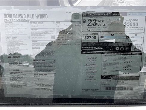 New 2026 Volvo XC90 B6 Plus w/ Protection Package Premier AWD/4WD image 14