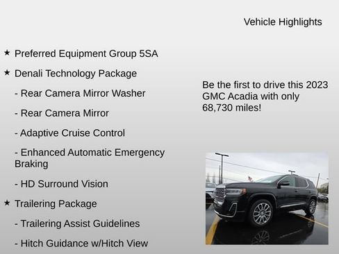 Used 2023 GMC Acadia Denali w/ Denali Technology Package AWD/4WD image 7
