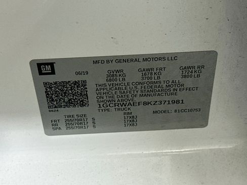 Used 2019 Chevrolet Silverado 1500 W/T w/ WT Convenience Package RWD image 12