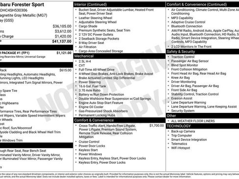 Used 2025 Subaru Forester Sport w/ Popular Package #1 AWD/4WD image 29