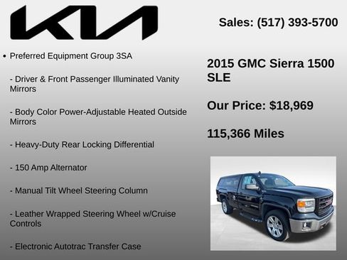Used 2015 GMC Sierra 1500 SLE w/ SLE Preferred Package AWD/4WD image 10