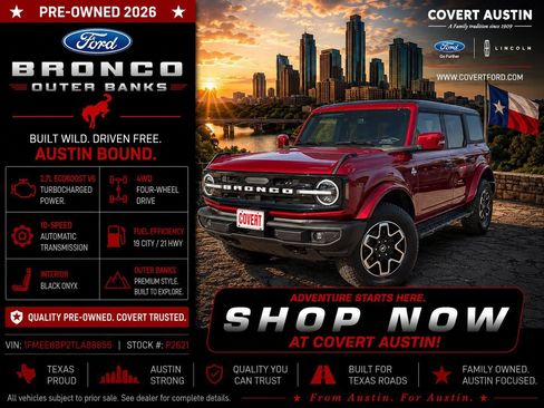 Certified 2026 Ford Bronco Outer Banks AWD/4WD image 1
