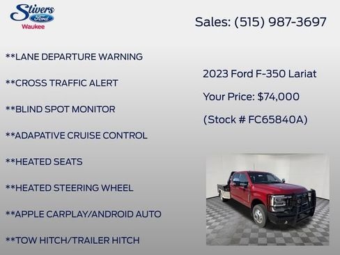 Used 2023 Ford F350 Lariat w/ Lariat Ultimate Package AWD/4WD image 16