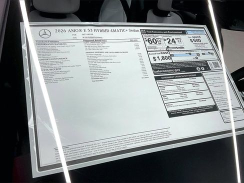 New 2026 Mercedes-Benz E 53 AMG e 4MATIC Sedan image 13