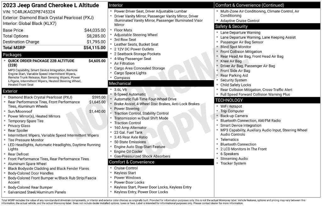 Used 2023 Jeep Grand Cherokee L Laredo AWD/4WD image 18