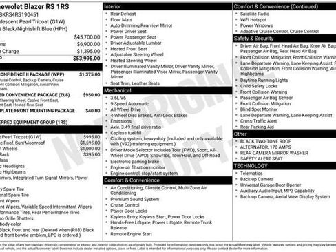 Certified 2024 Chevrolet Blazer RS w/ Driver Confidence II Package image 33