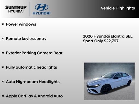 Used 2026 Hyundai Elantra Sport FWD image 16