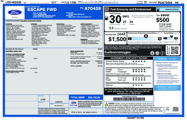 Used 2023 Ford Escape ST-Line w/ Tech Pack #1 FWD image 13
