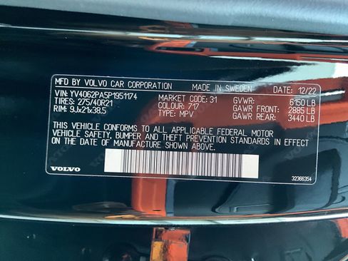 Certified 2023 Volvo XC90 B6 Ultimate w/ Protection Package Premier image 34