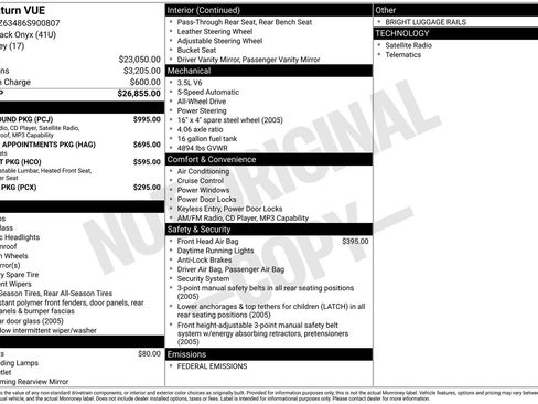 Used 2006 Saturn Vue AWD V6 w/ Sun & Sound Pkg image 7