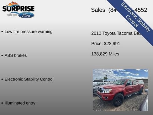 Used 2012 Toyota Tacoma 4x4 Double Cab w/ SR5 Pkg image 14