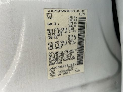 Used 2020 Nissan Titan PRO-4X w/ Pro-4x Convenience Package image 53