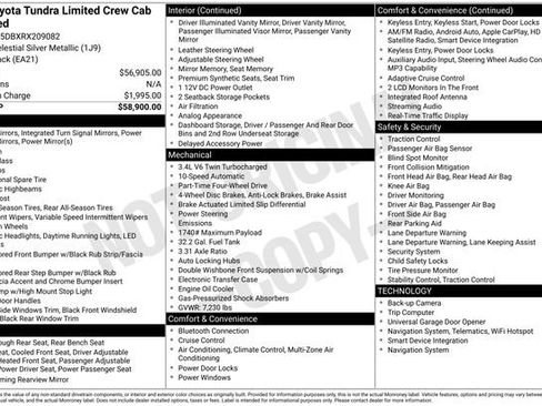 Used 2024 Toyota Tundra Limited AWD/4WD image 36