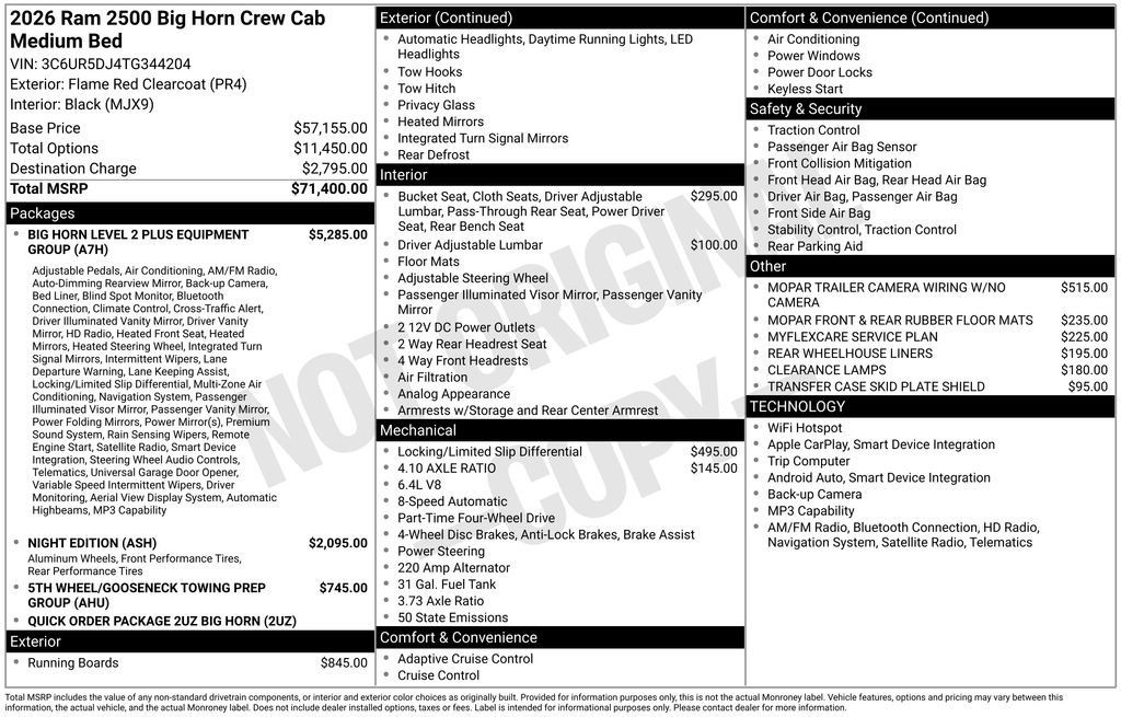 New 2026 RAM 2500 Big Horn AWD/4WD image 7