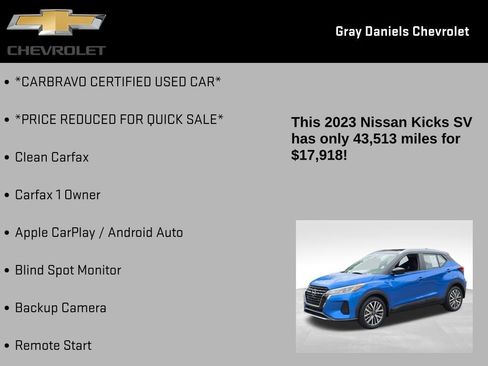Used 2023 Nissan Kicks SV FWD image 7
