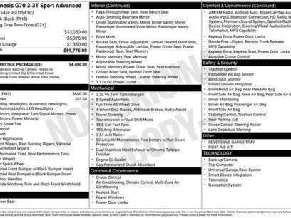 Used 2025 Genesis G70 3.3T Advanced w/ Sport Prestige Package