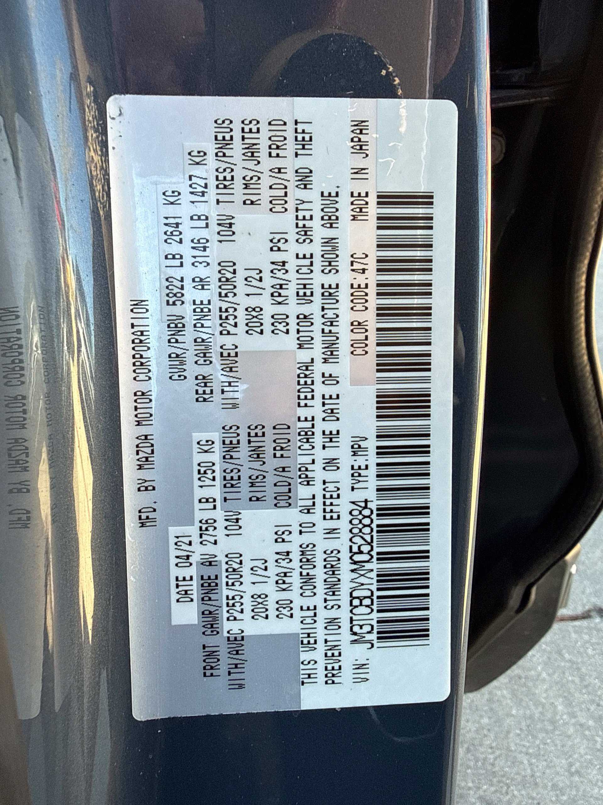 Used 2021 MAZDA CX-9 Carbon Edition AWD/4WD image 11