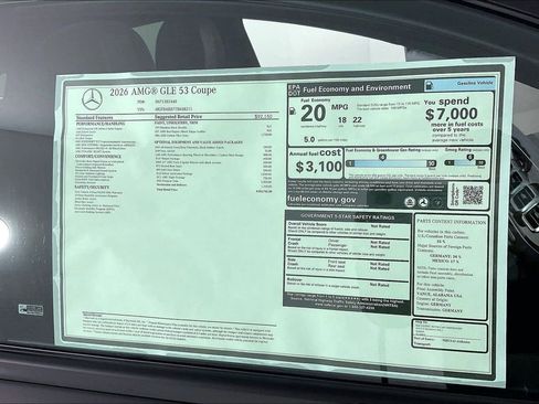 New 2026 Mercedes-Benz GLE 53 AMG 4MATIC Coupe image 13