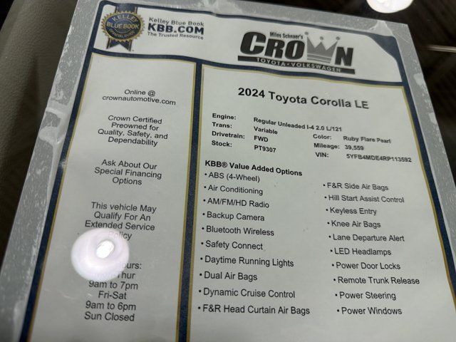 Used 2024 Toyota Corolla LE FWD image 40