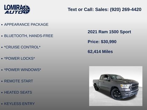 Used 2021 RAM 1500 Sport w/ Trailer Tow Group AWD/4WD image 21