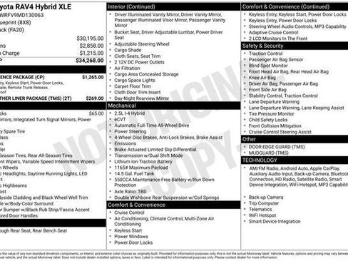 Certified 2021 Toyota RAV4 XLE w/ Convenience Package AWD/4WD image 7