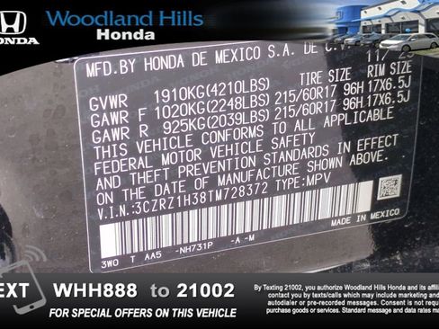 Certified 2026 Honda HR-V LX image 26
