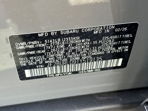New 2026 Subaru Outback Wilderness AWD/4WD image 33