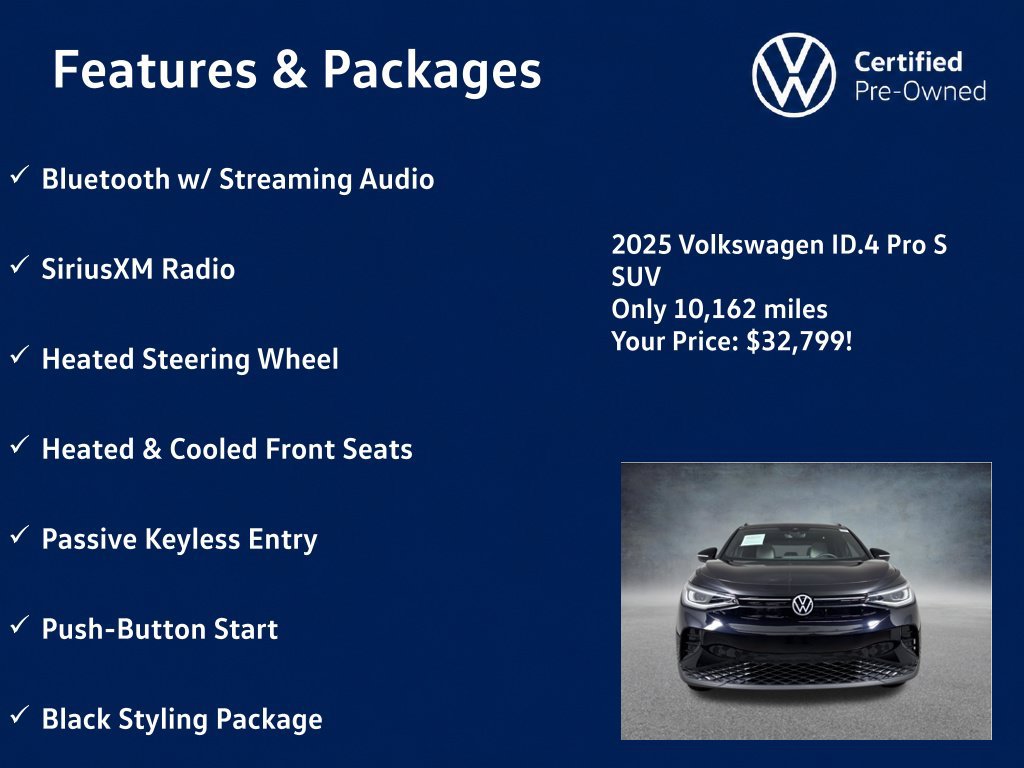 Used 2025 Volkswagen ID.4 Pro S w/ ID.4 Black Package RWD image 11