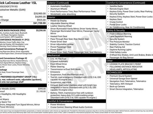 Used 2016 Buick LaCrosse Leather w/ Experience Buick Package image 5