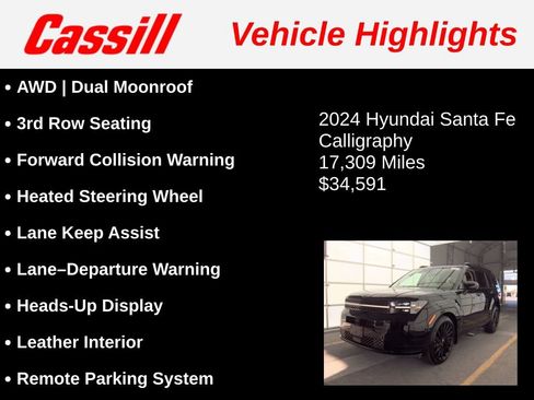 Used 2024 Hyundai Santa Fe Calligraphy AWD/4WD image 3
