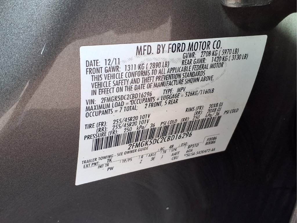 Used 2012 Ford Flex Limited w/ Trailer Tow Pkg Class III FWD image 24