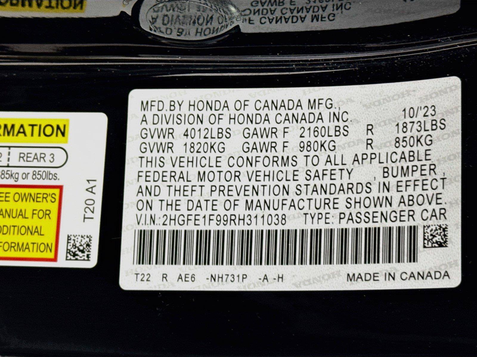 Certified 2024 Honda Civic Touring image 23