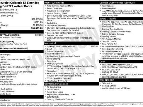 Certified 2022 Chevrolet Colorado LT w/ Fleet Safety Package image 3
