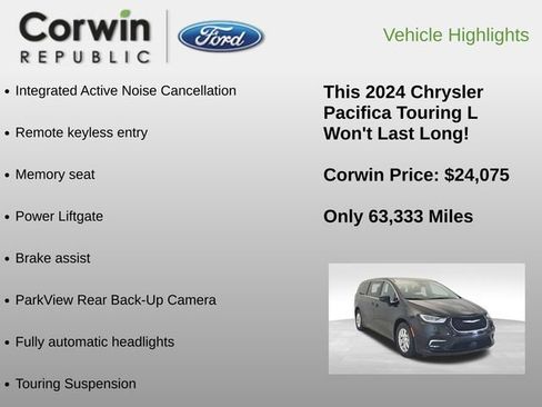 Used 2024 Chrysler Pacifica Touring-L FWD image 6