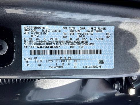 New 2025 Ford F150 Tremor w/ Equipment Group 402A High image 13