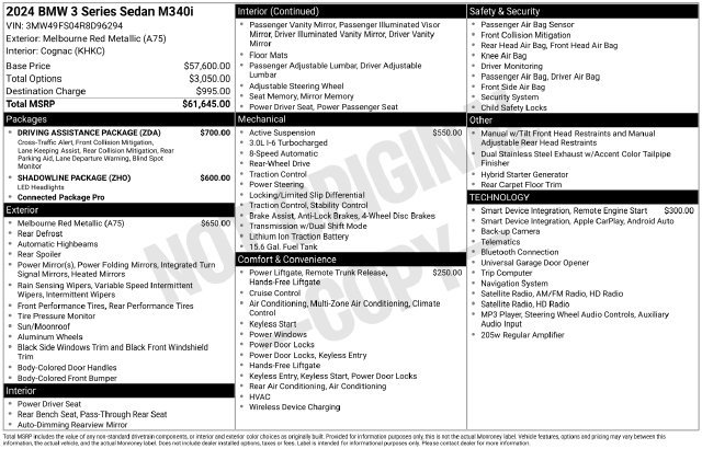 Used 2024 BMW M340i w/ Driving Assistance Package RWD image 7