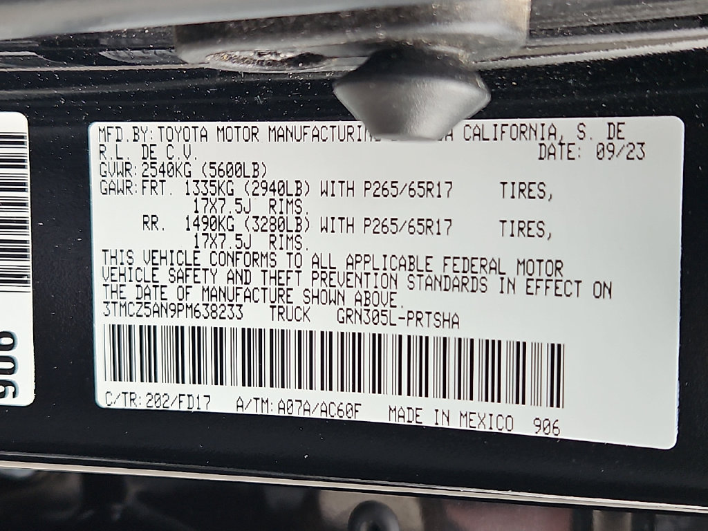 Certified 2023 Toyota Tacoma TRD Sport w/ Black Out Package (TMS) AWD/4WD image 28