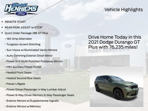 Used 2021 Dodge Durango GT w/ Trailer Tow Group IV AWD/4WD image 4