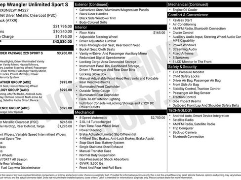 Used 2020 Jeep Wrangler Unlimited Sport S image 29