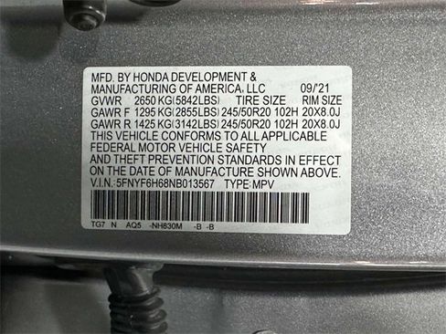 Certified 2022 Honda Pilot Touring image 39