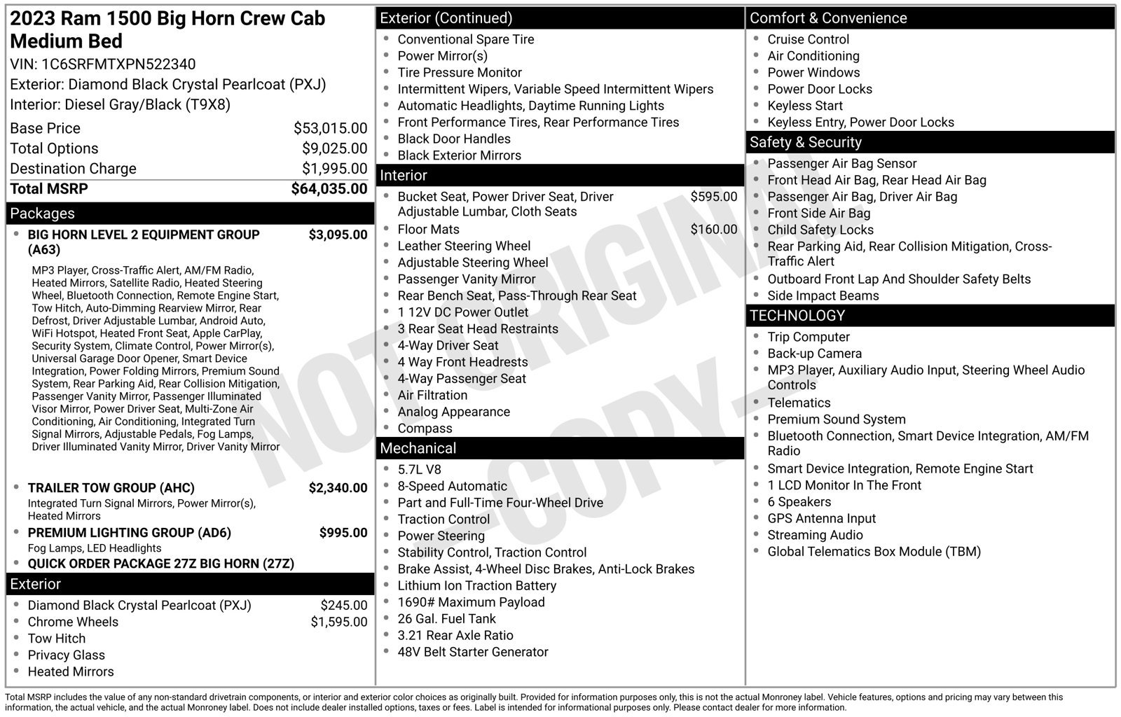 Used 2023 RAM 1500 Big Horn AWD/4WD image 4