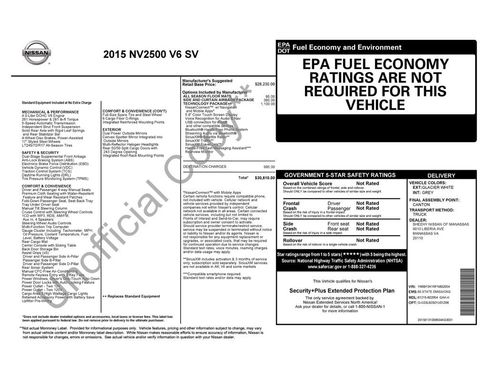 Used 2015 Nissan NV 2500 SV w/ Technology Package RWD image 5