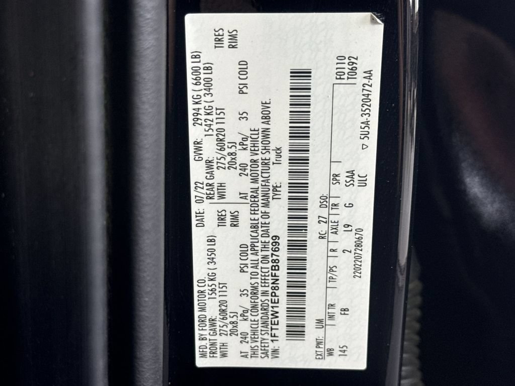 Used 2022 Ford F150 XLT w/ Equipment Group 302A High AWD/4WD image 28