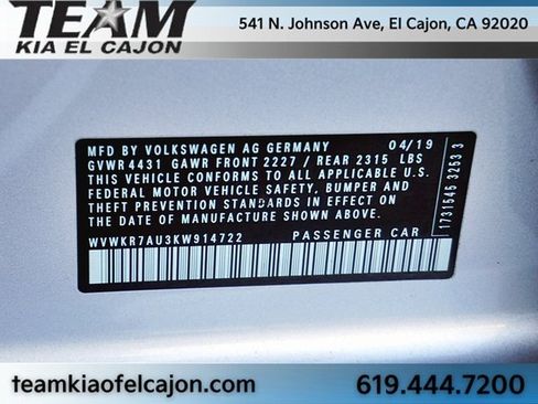 Used 2019 Volkswagen e-Golf SE w/ Driver Assistance Package image 32